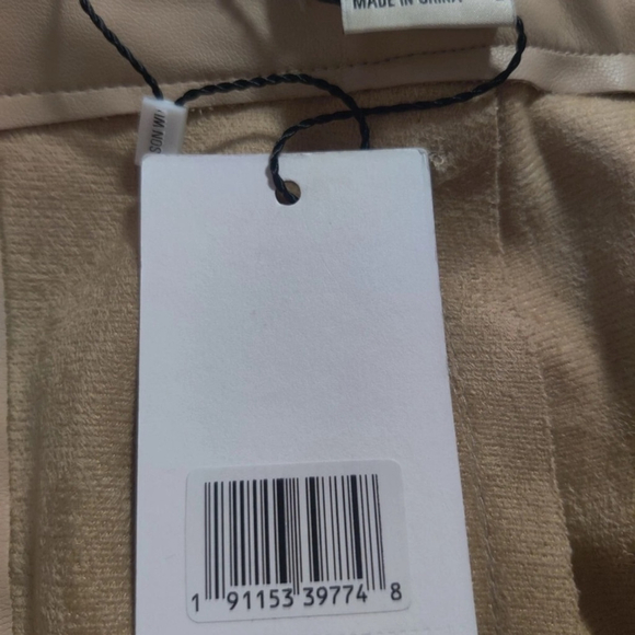 Jason Wu Beige Vegan Leather Skinny Pants - Picture 3 of 9